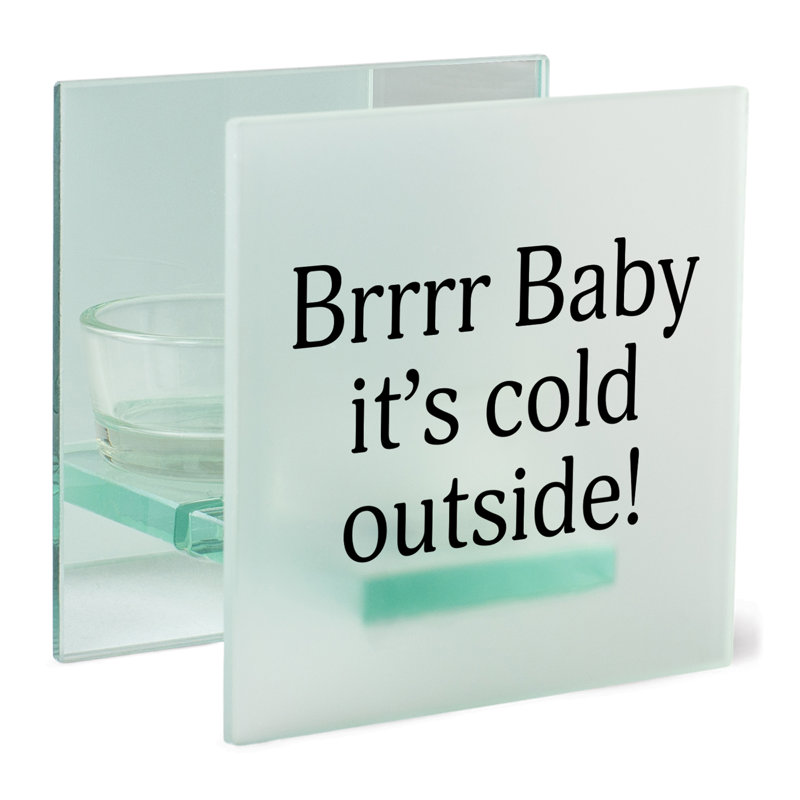Photophore en verre 4 po avec bougie inclus