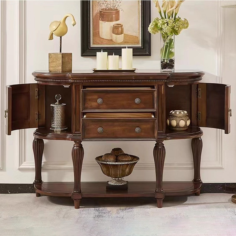 Une console naturellement écologique, H 35,43 po x l 47,24 po x P 16,54 po, Marron foncé