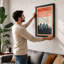 Skyline Minimalist - Framed Print-883532817-883532819