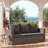 67.7" All-Weather Wicker 3-Seat Patio Sofa With Thick Black Cushions & Black Frame-966270577