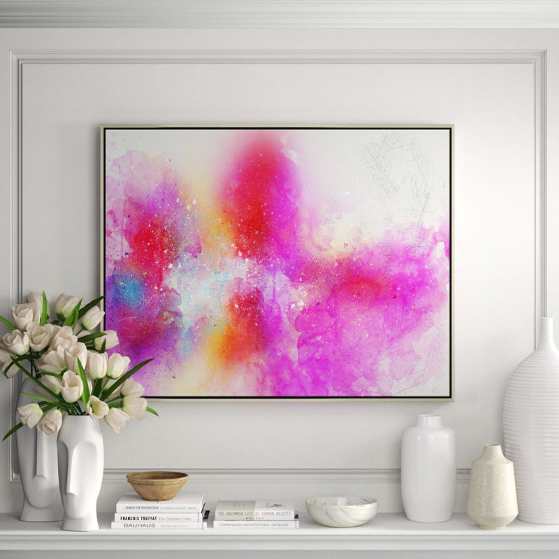 Colorful Abstract Splatter Giclee On Canvas