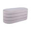 Banc avec rangement en velours taupe