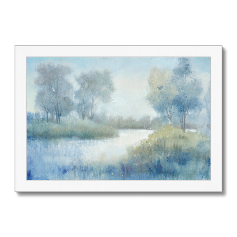 Morning at the Pond II by Timothy O' Toole - Painting Print, White Single Picture Framed Paper, 55cm H x 80cm W