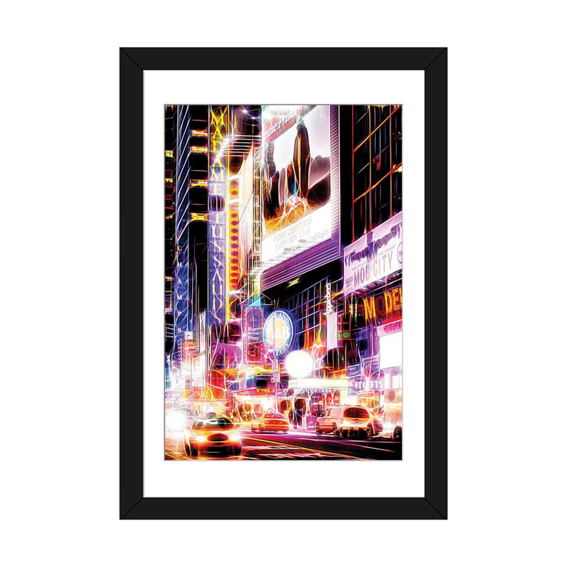 Flashing Neon Lights par Philippe Hugonnard - Impression sur toile tendue sur châssis, H 32 po x l 24 po x P 1 po, Blanc