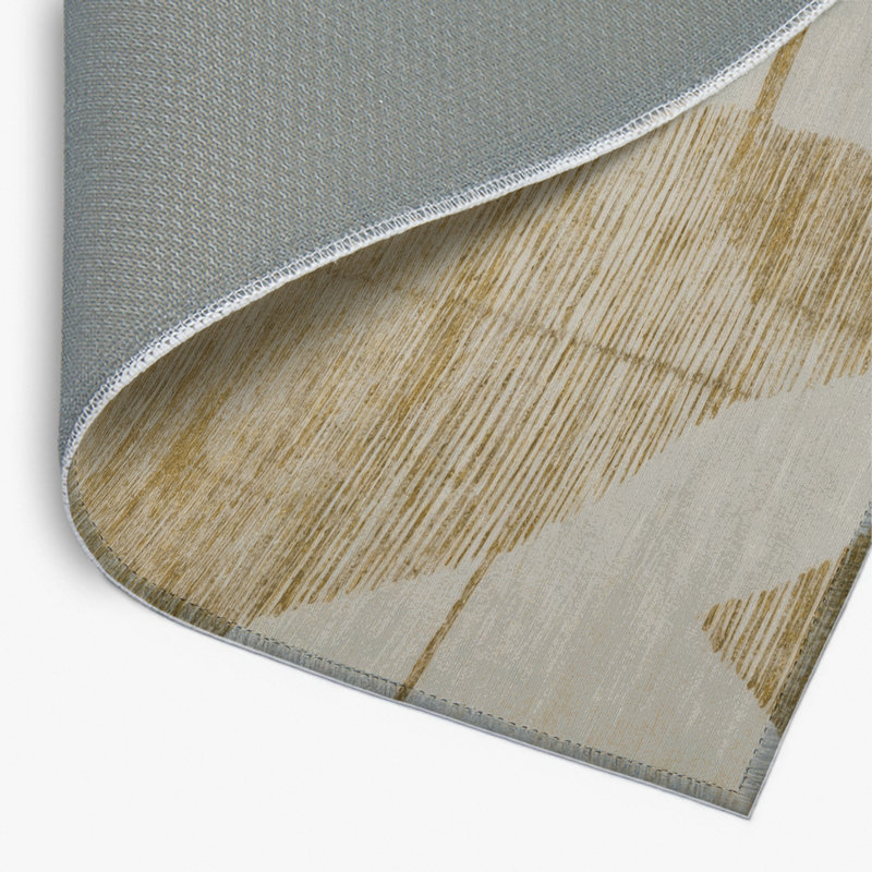 Tapis beige abstrait intérieur et extérieur, Rectangulaire 2 pi x 3 pi