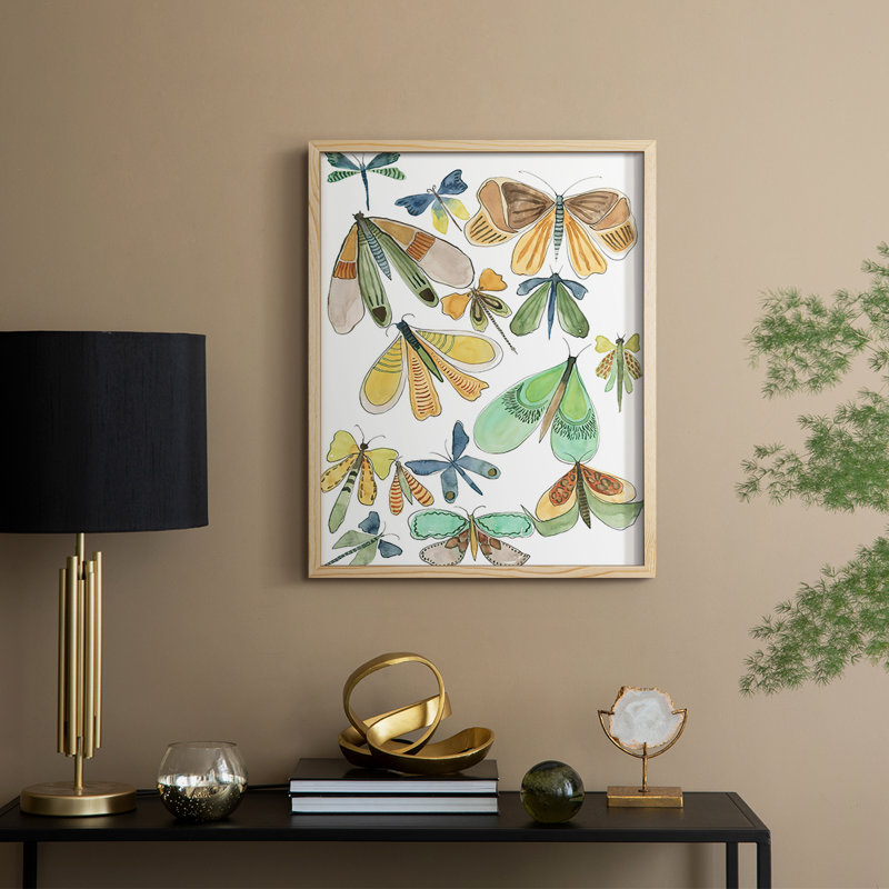 «Wings Galore II», reproduction encadrée - bois massif, H 15 po x l 12 po