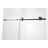 56–60" W x 76" H Frameless Bypass Single Sliding Shower Door with Explosion-Proof Clear Glass-87665792