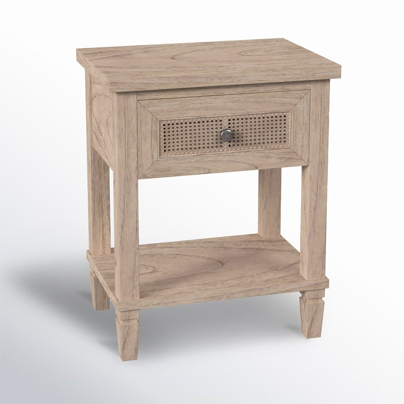Charleston Cane Nightstand, Desert Sand