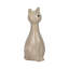 Figurine de chat en grès avec cou allongé et queue sculptée avec une expression faciale souriante et une base intégrée-874831712-874831715