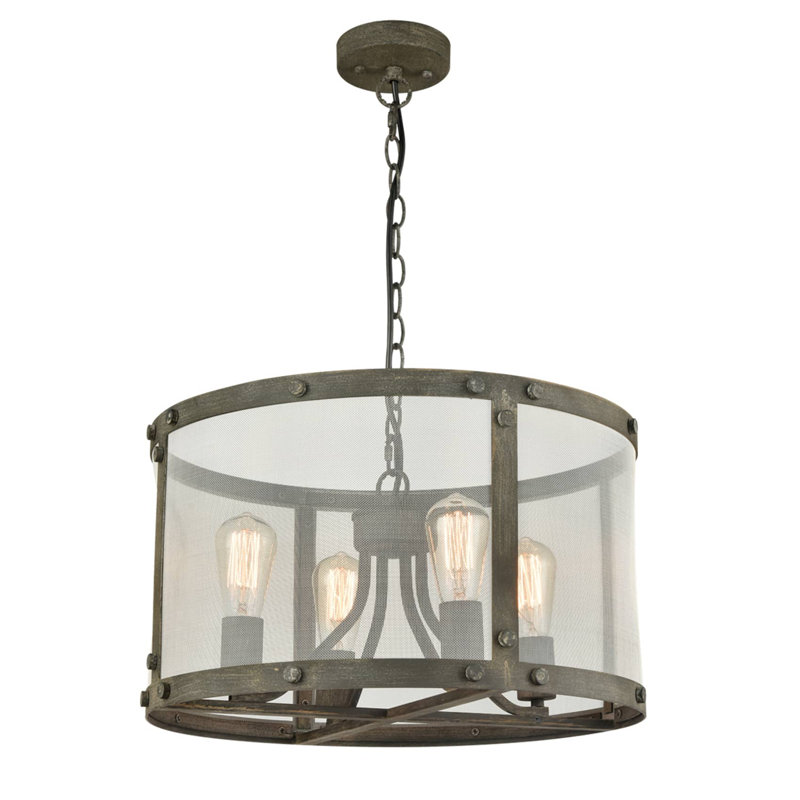 Lustre tambour 4 lumières style lanterne trulli