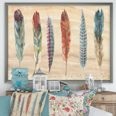 «Feathers Cottage Family», reproduction sur toile encadrée