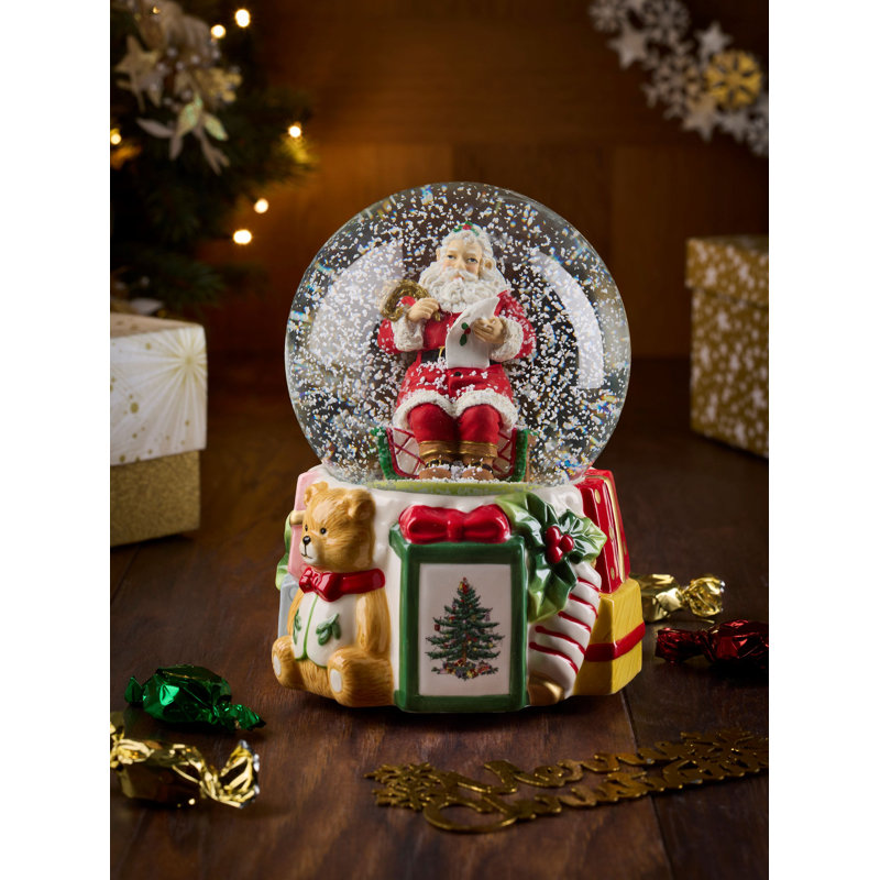 Spode Christmas Tree Musical Snow Globe