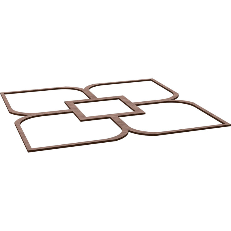 Charpente de plafond décorative Olivia, Noyer, H 39 po x l 39 po x P 0,375 po