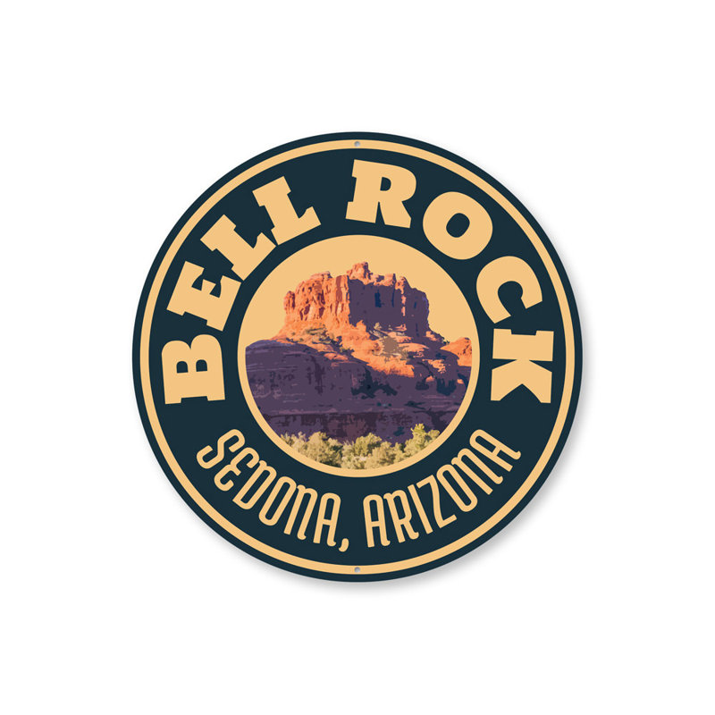 Enseigne en aluminium National Park Bell Rock, H 12 po x l 12 po x P 0,04 po