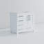 Meuble-lavabo blanc 36 po X P 22 po D, plateau en marbre de culture décalé à droite-117978759