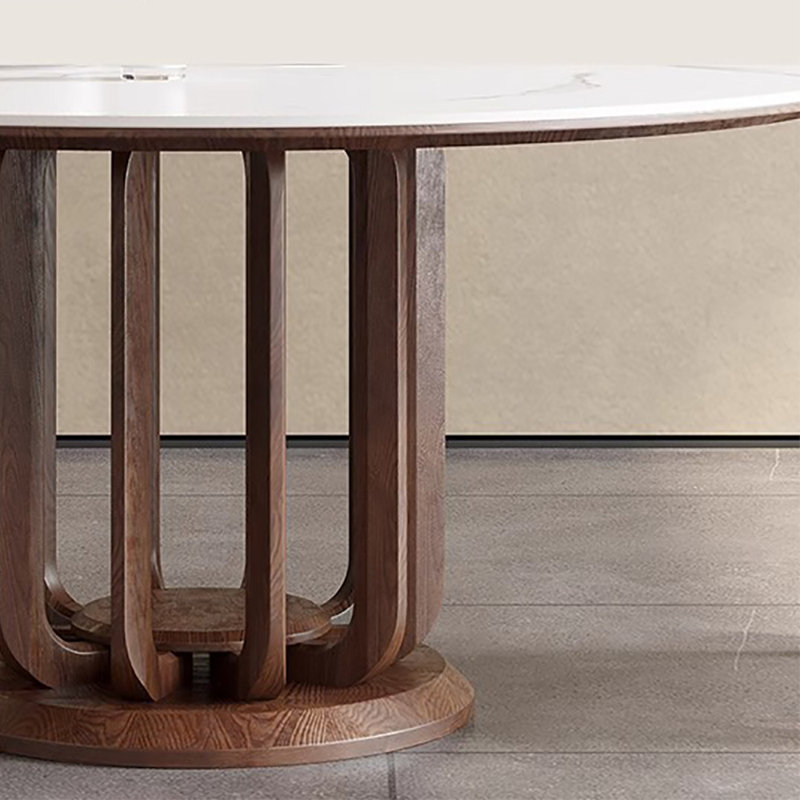 Table de salle à manger ronde, H 29,5 po x L 47,2 po x l 47,2 po