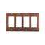 Copper Switchplate Quadruple Ground Fault/Rocker Cover GFI