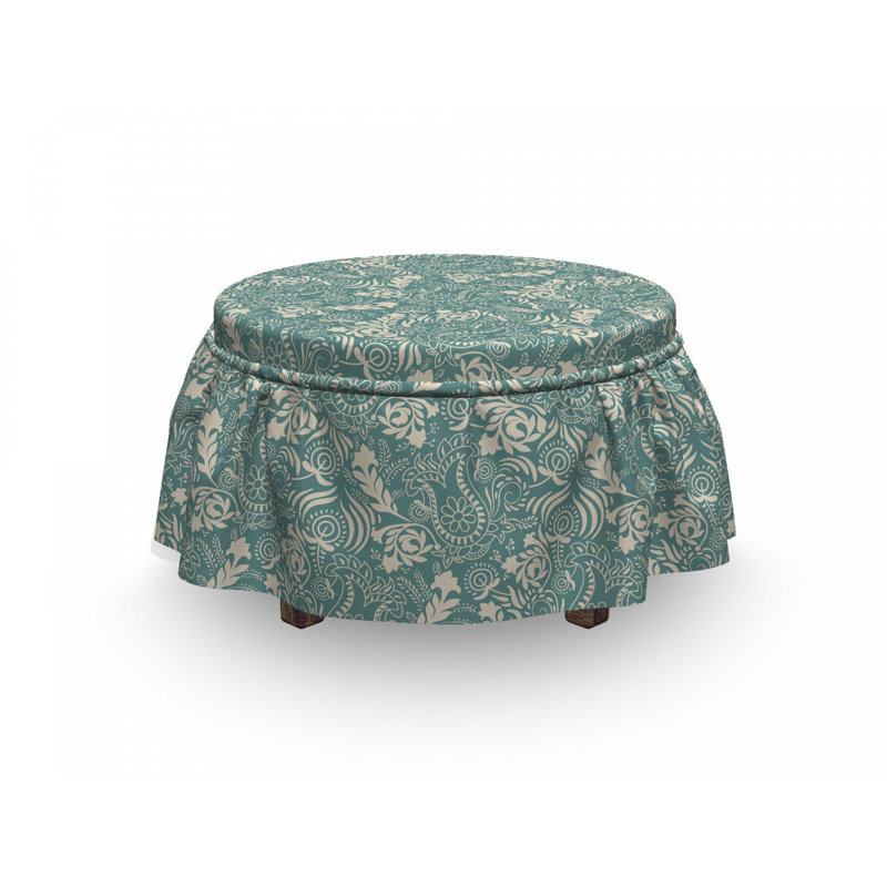 Housse pour repose-pieds marrakech motif cachemire