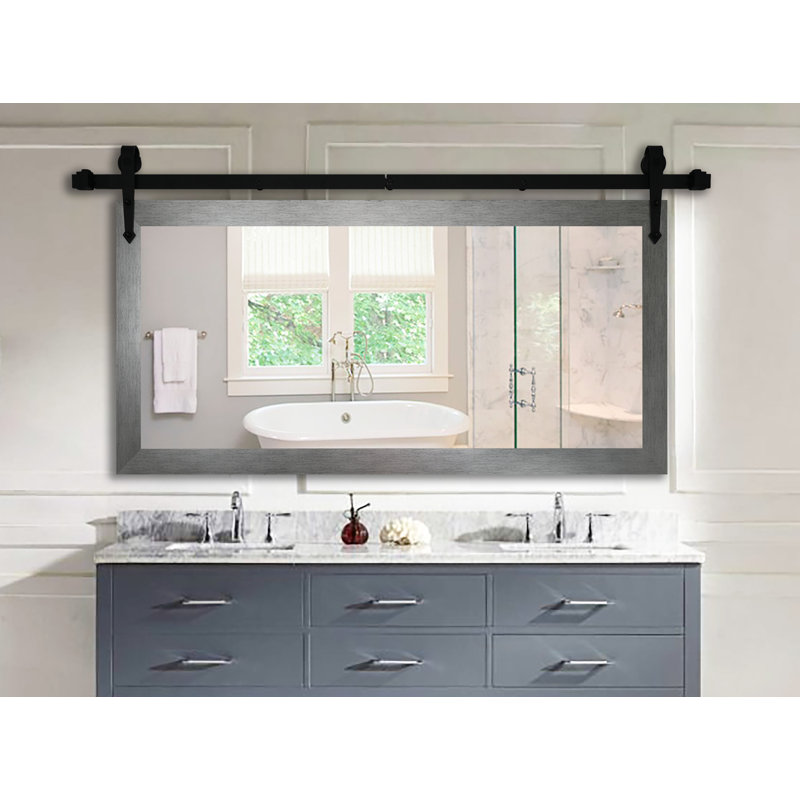 Neace Mirror, 31" H x 50" W, Silver