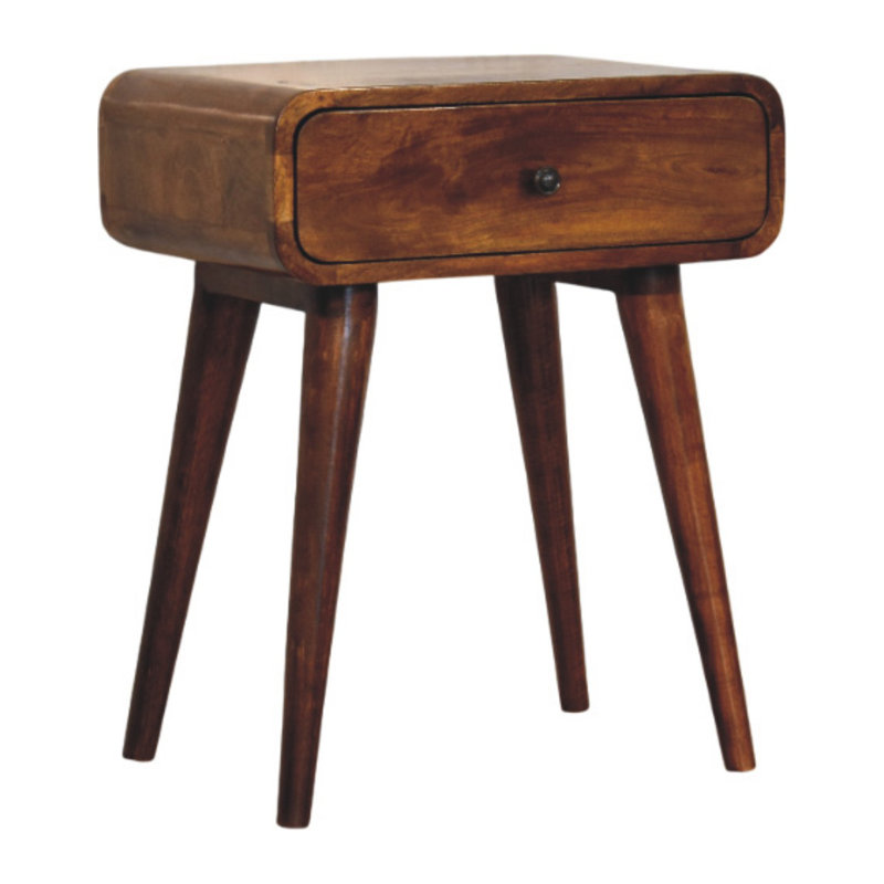 Nightstand 45cm W Solid Wood Bedside Table