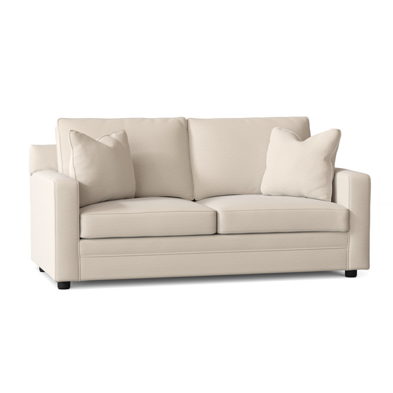 Aukai Upholstered 72'' Sleeper Sofa, Bayou Natural Washable Canvas