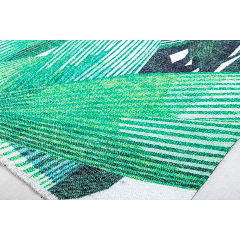 Tapis blanc Maisie, Rectangle 2 pi 7 po x 4 pi
