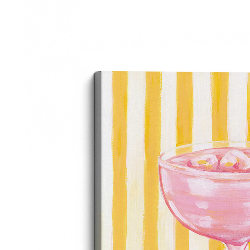 «Pink Drink Energy», ensemble de 2 impressions, 12 po x 8 po, Toile tendue, Toile tendue