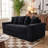 Boneless Compression Corduroy Convertible Sleeper Sofa Bed, 2-in-1 Loveseat Sofa with Cup Holders & Side Storage Pocket-135402378