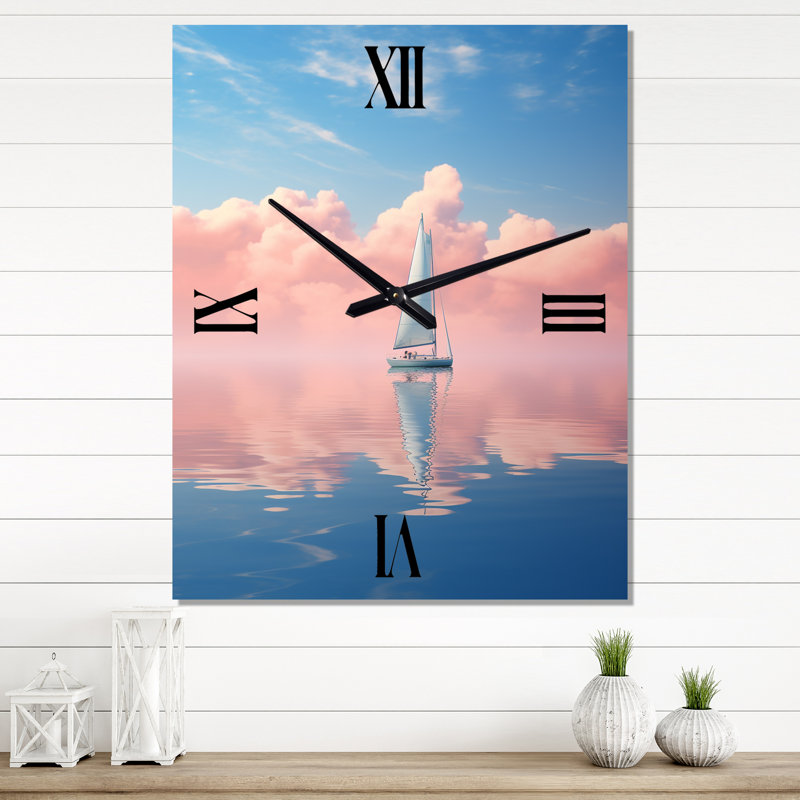 Brindell - Horloge murale bateau surdimensionnée, Moyen