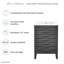 Meuble-lavabo à Cascade noir de 24 po-98796173