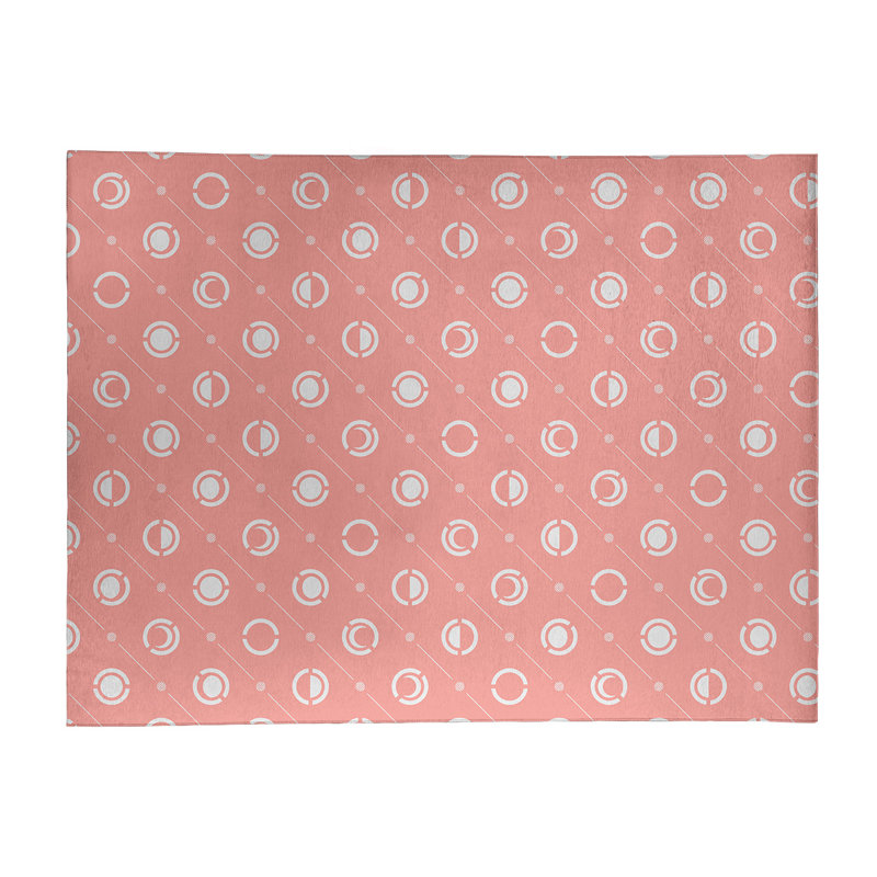 Tapis de saumon/zone blanche moon phases, Rectangle 5 pi x 7 pi