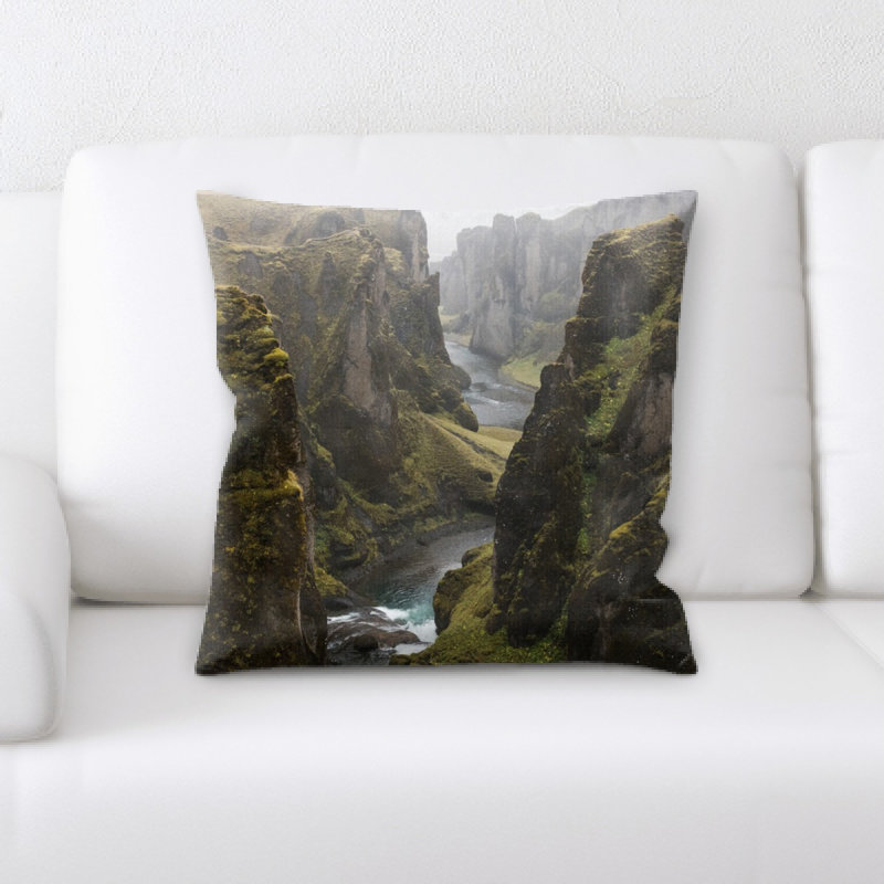 Waterfall Microsuede Reversible Throw Pillow