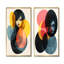 «Geometric Fusion Forms Woman Collage I», ensemble de 2 reproductions d'art sur toile-1872385936-1872385951