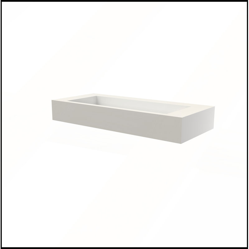 Durable 42 Inch Solid Surface Bathroom Basin with Waterfall Edge and Easy Maintenance