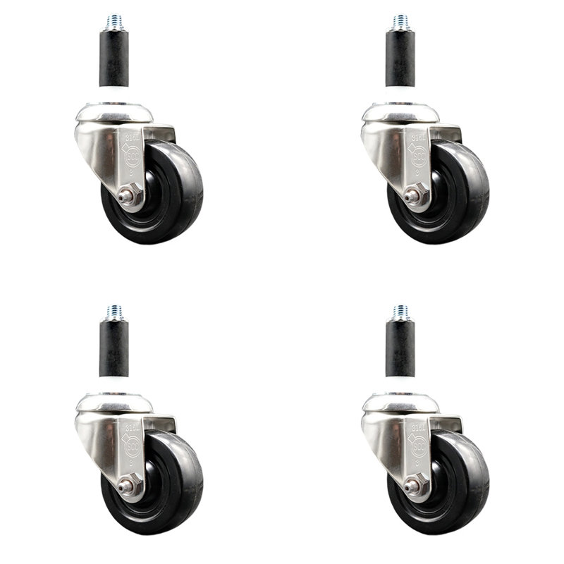 Ensemble de roulettes extensibles en caoutchouc souple
