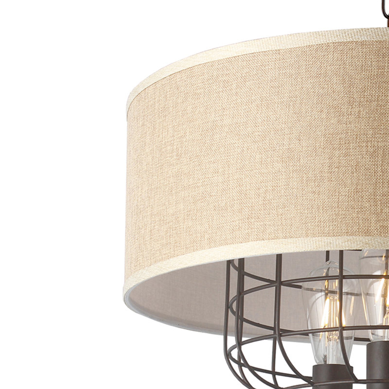 Warner 3 - Light Dimmable Drum Chandelier