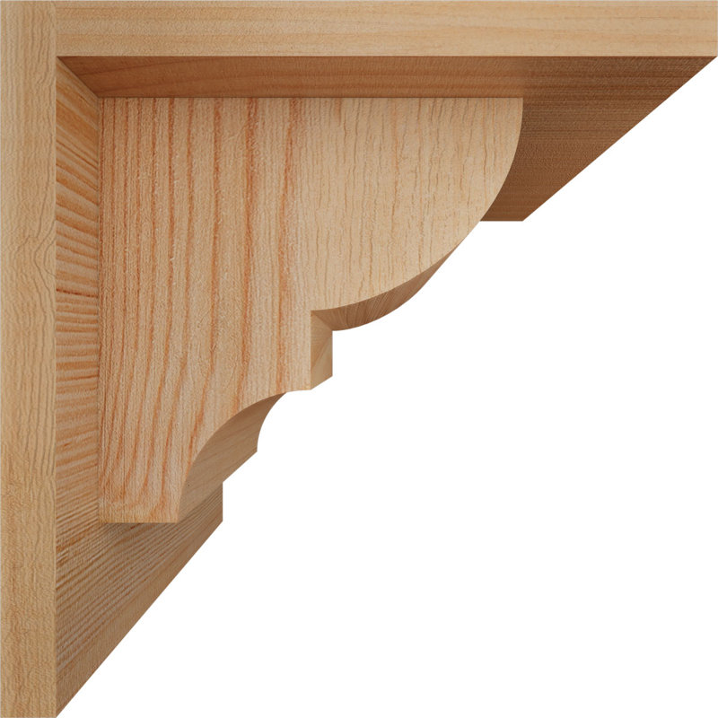 Corbeau Ridgewood avec contre-plaque, H 8 po x l 7,5 po x P 8 po, Sapin de Douglas, Lisse