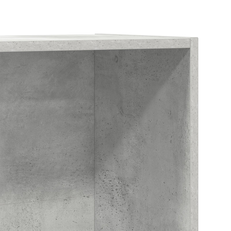Abelia Bookcase, Concrete Grey, (4 Shelves) 130cmH x 66cmW x 30cmD