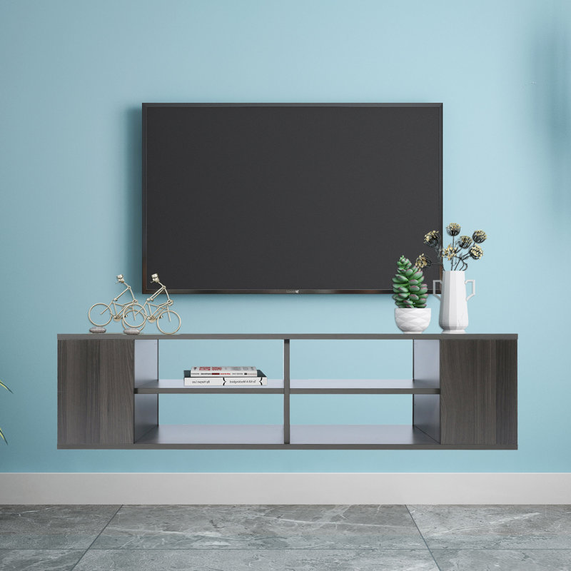 Meuble télé Dransfield pour téléviseur de 55 po ou moins, gris