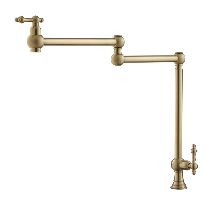 Cedar CASAINC 1.8 GPM Pot Filler Kitchen Faucet with 2 Handle, Brushed Gold