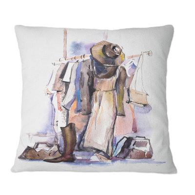 Boutique de vêtements décontractés dans un centre commercial - Coussin Glam
