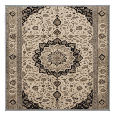 Tapis persan gris lavable à la machine