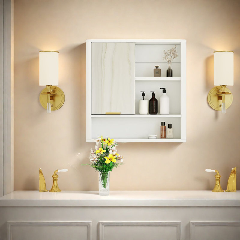 Armoires à pharmacie peu encombrantes, rangement mural pour salle de bain moderne en MDF