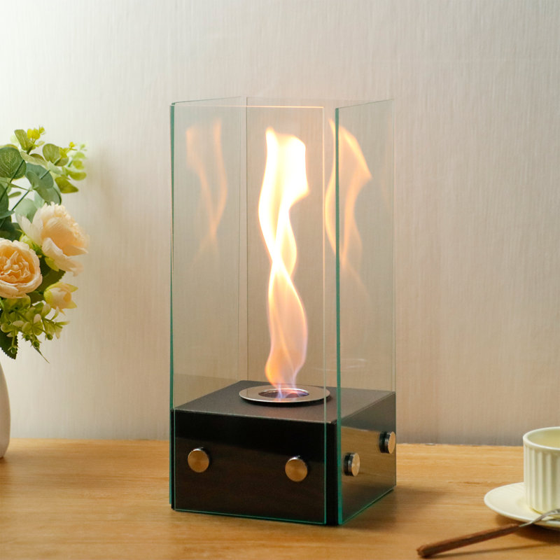 Rectangular Glass Tabletop Fireplace