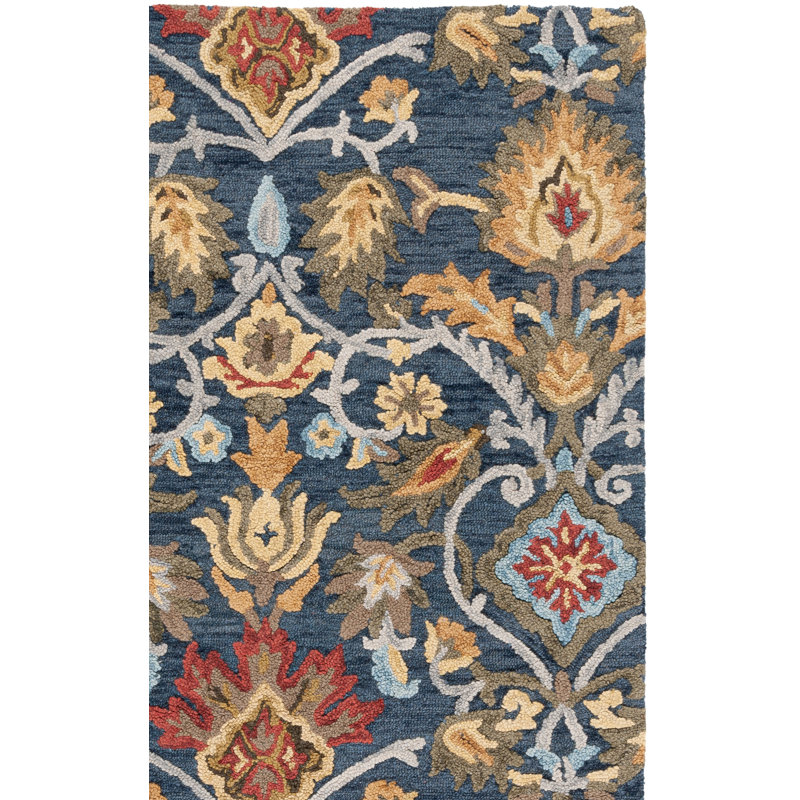 Ferrera Wool Floral Indoor Rug, Square 11'