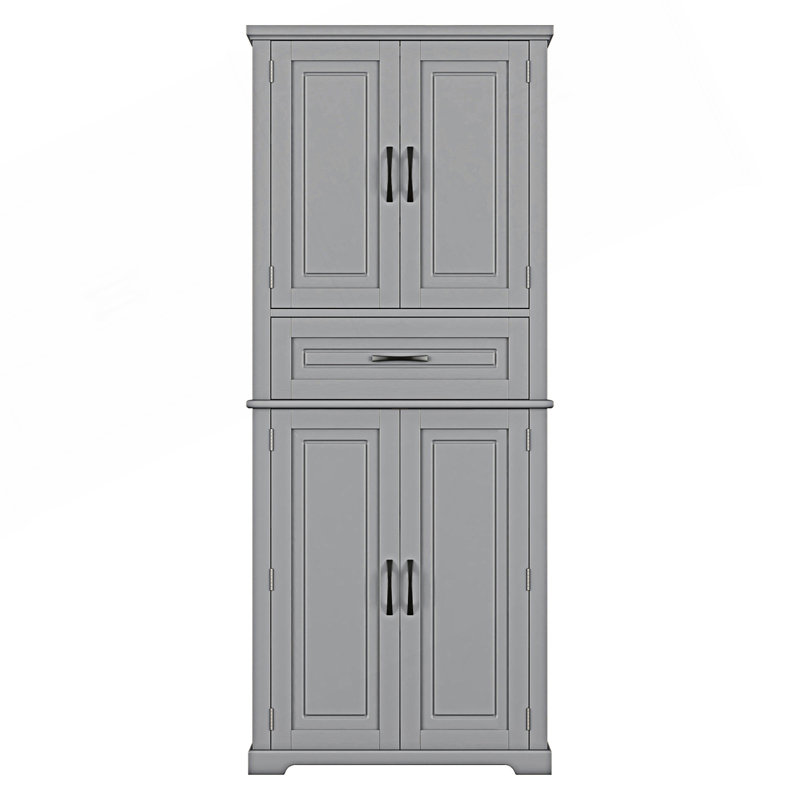Bathroom Storage Cabinet With Multi-Functional Storage Space, Accent Cabinet, White