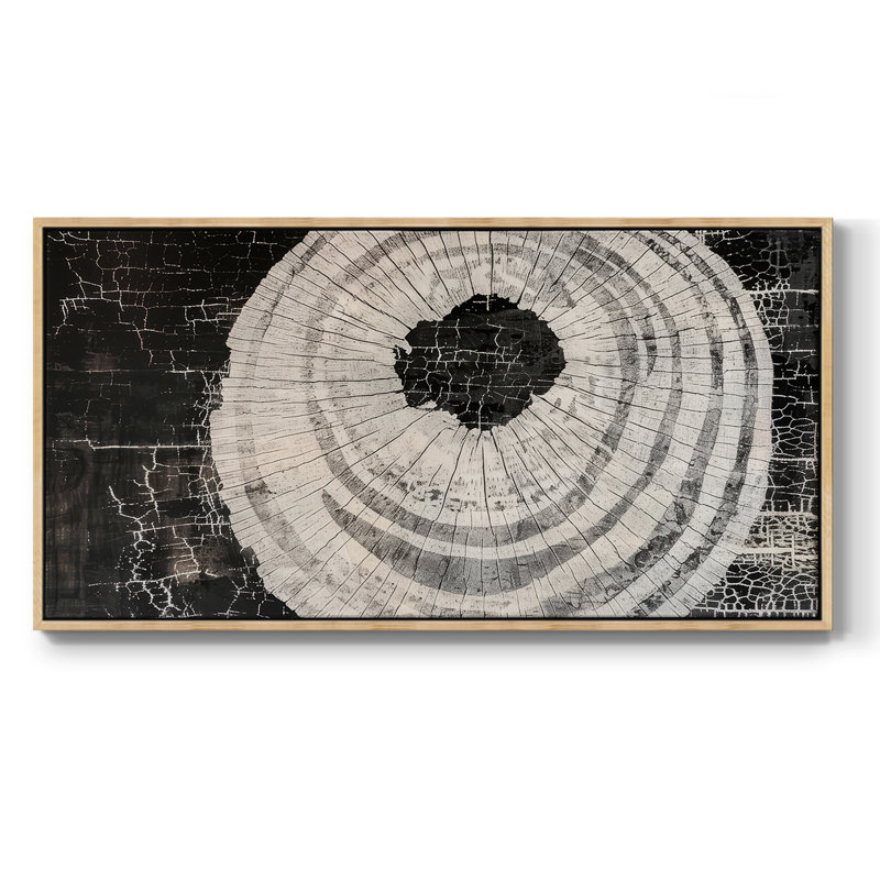 Série abstraite-CL XXXVII- Toile tendue avec châssis tendue, prête à être accrochée, H 21 po x l 41 po, Naturel