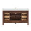 Shenzhen 60" Single Bath Vanity with White Grain Composite Stone Top-114525463