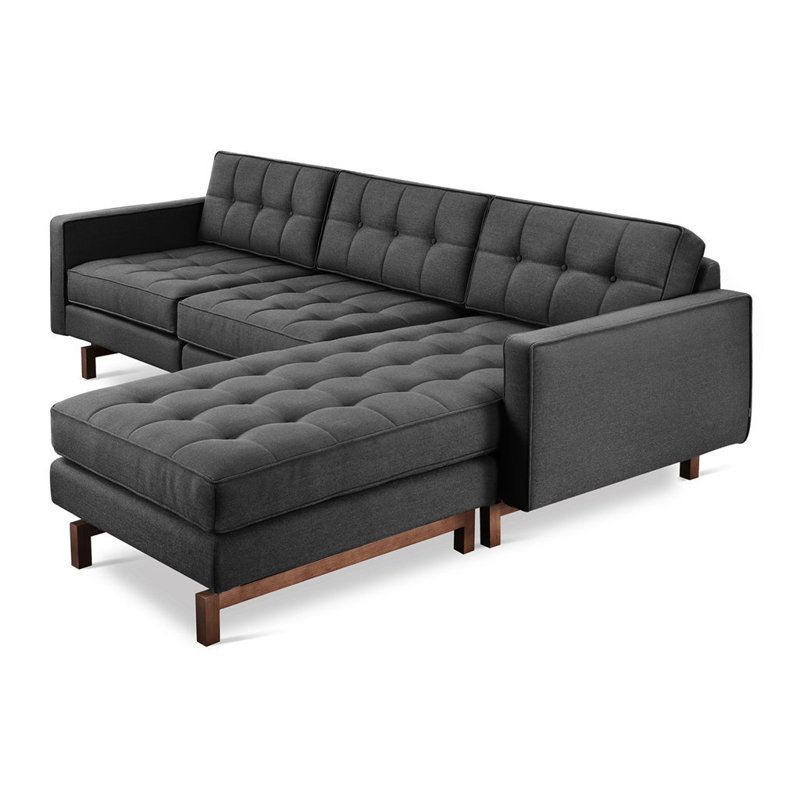 Jane 2 Bi-Sectional, Urban Tweed Ink, Walnut
