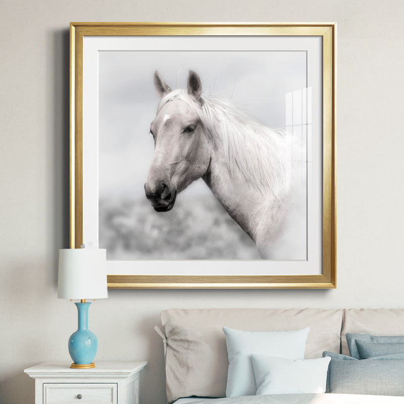 Wild and Free - Peinture encadrée, Toile encadrée dorée, H 26,5 po x l 26,5 po x P 1,5 po